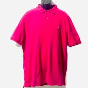 Polo Ralph Lauren | The Iconic Mens Classic Fit Mesh Polo Shirt | Pink Sky | XL